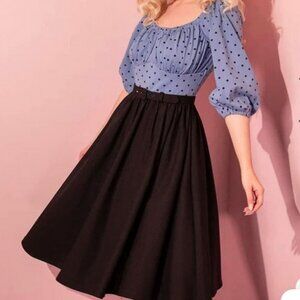 Pin-Up Sunset Blue Micheline Pitt Vixen Daydream Dress Retro 2X